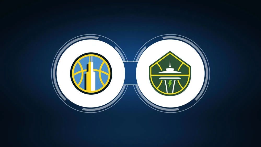 Chicago Sky and Seattle Storm team icons side by side.