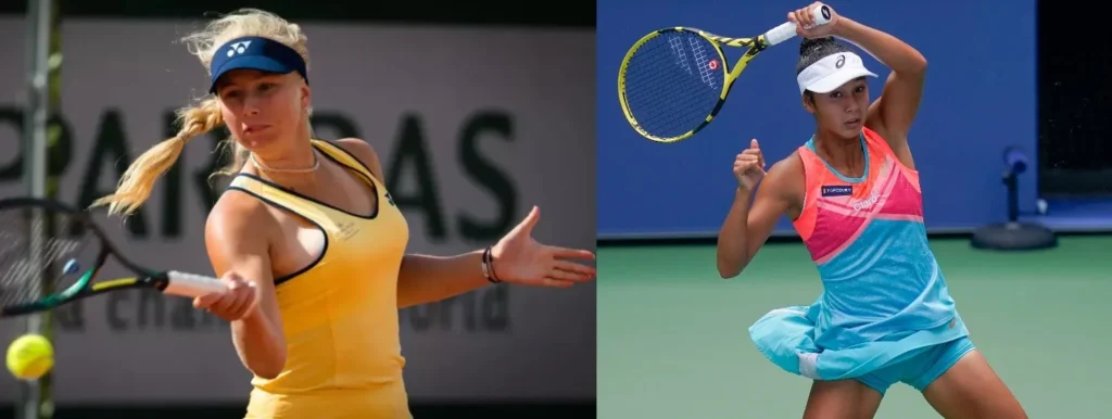 On-court rivalry: Clara Tauson and Leylah Annie Fernandez.