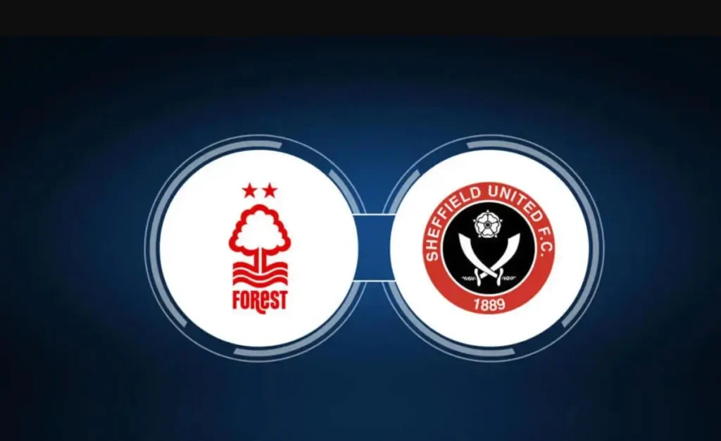 Promo image for the anticipated Nottingham Forest vs Sheffield United game.