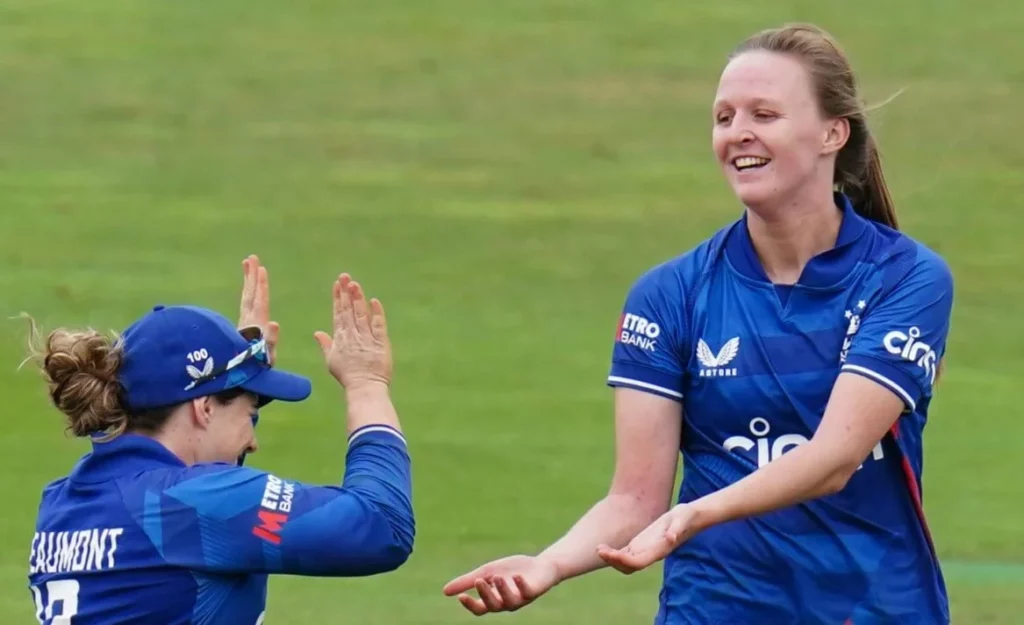 Joyful moment for the England women's cricket squad.
