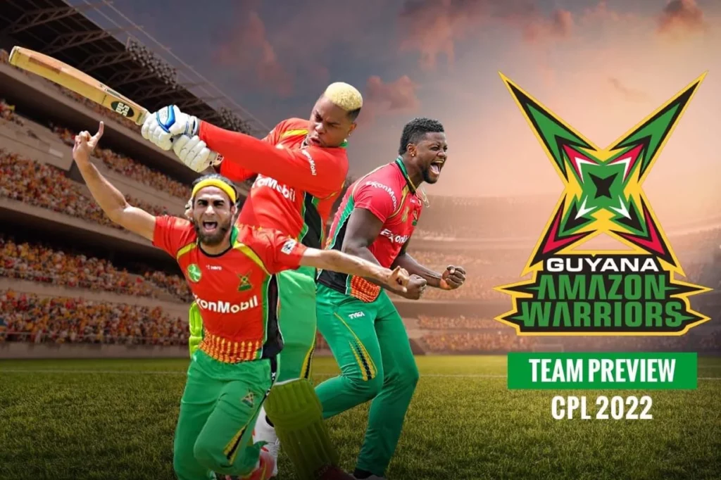 Promotional image for Guyana Amazon Warriors for CPL 2023 season.