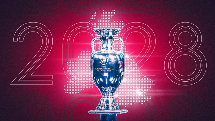 Euro 2028 trophy: The coveted prize for European soccer nations.