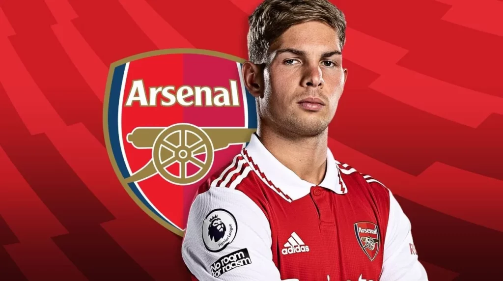 Close-up of Emile Smith Rowe, Arsenal's dynamic midfielder.
