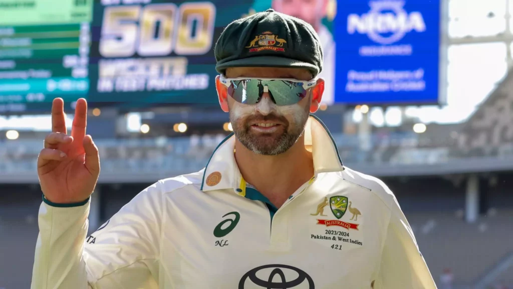Nathan Lyon celebrated his 500th Test wicket for Australia