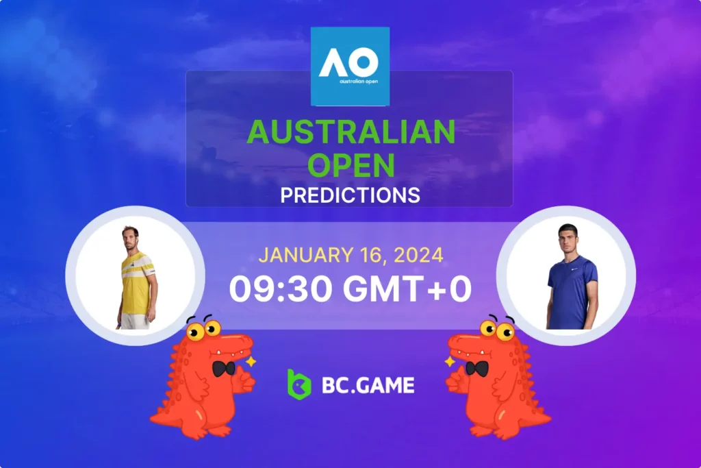 ATP Australian Open Clash: Gasquet vs Alcaraz – Betting Tips, Odds, and Expert Predictions.