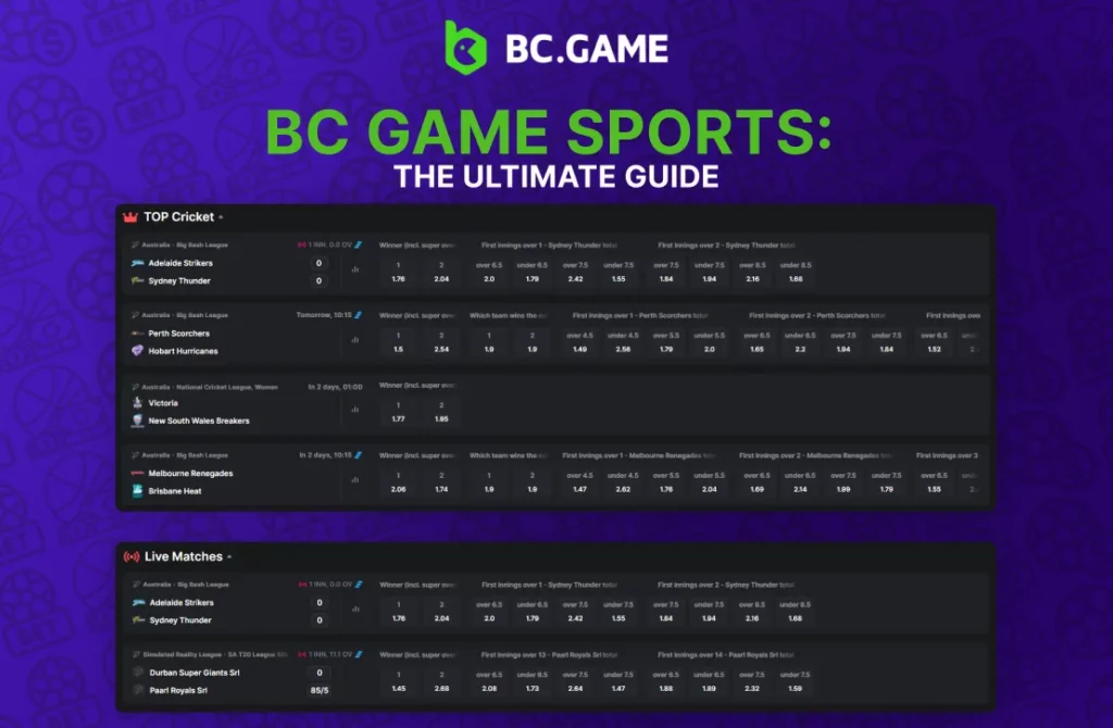 BC Game Sports: Полное руководство