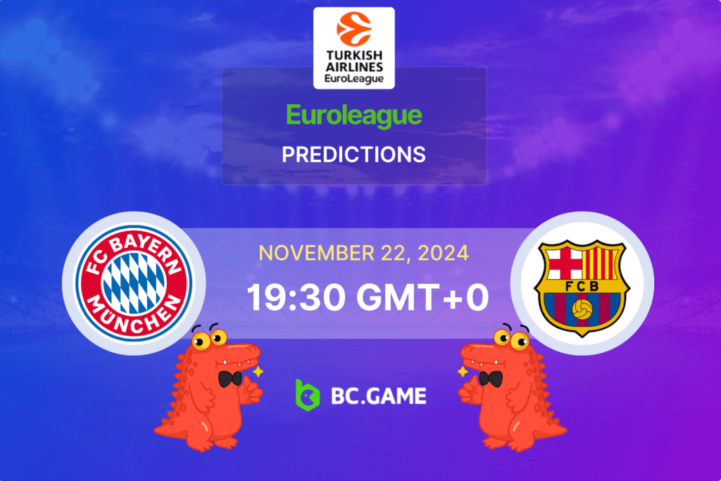 Bayern vs Barcelona Prediction, Odds, Betting Tips – EuroLeague 22/11/2024