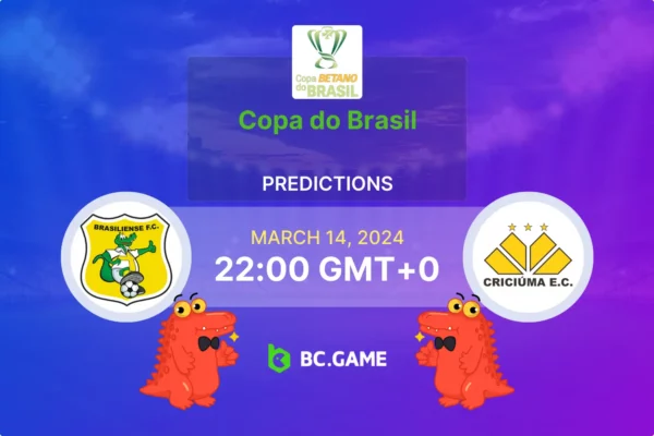 Brasiliense x Criciúma Palpite, Probabilidades e Dicas de Apostas – Copa do Brasil