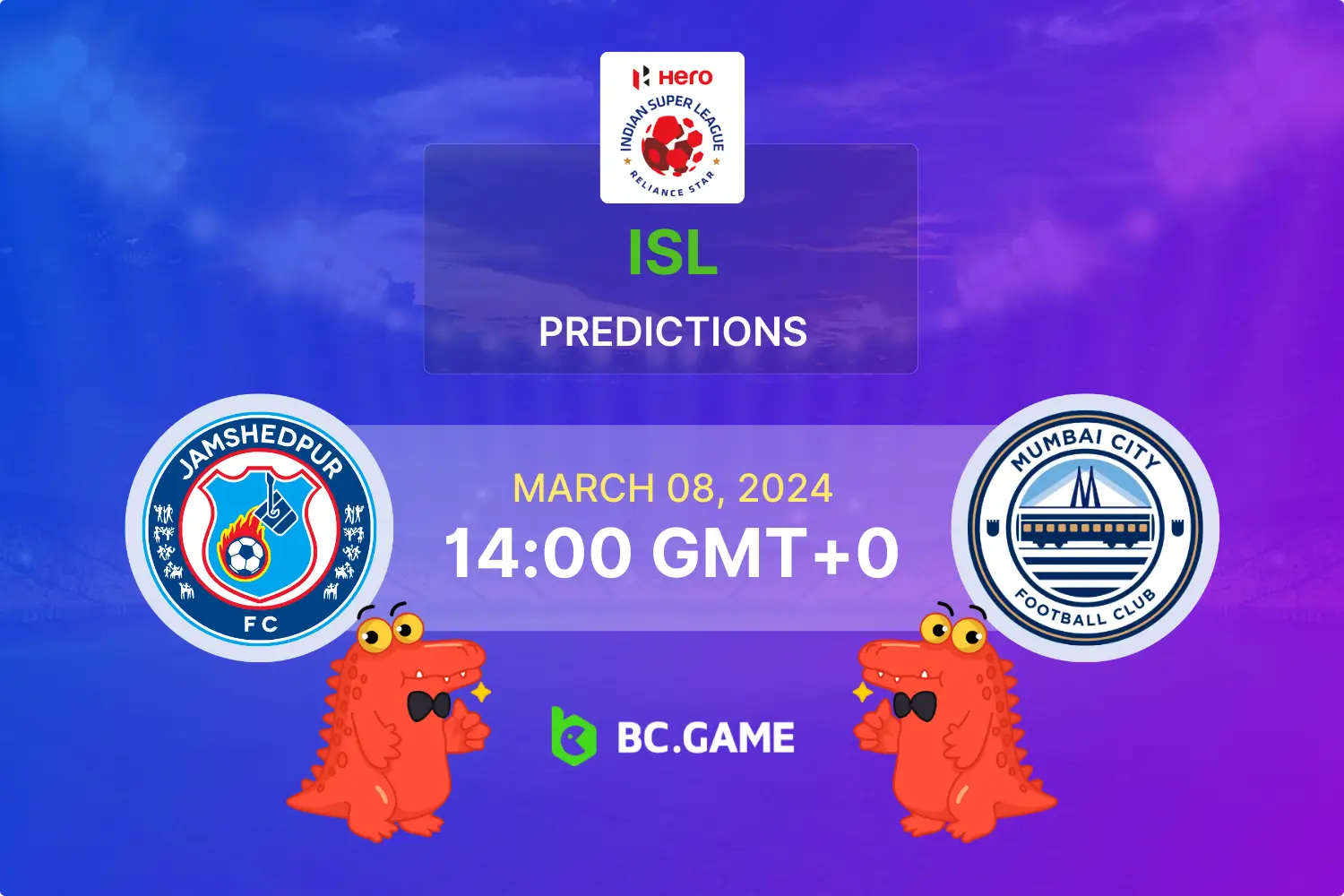 Jamshedpur FC vs Mumbai City FC Prediction, Odds, Betting Tips BC.GAME