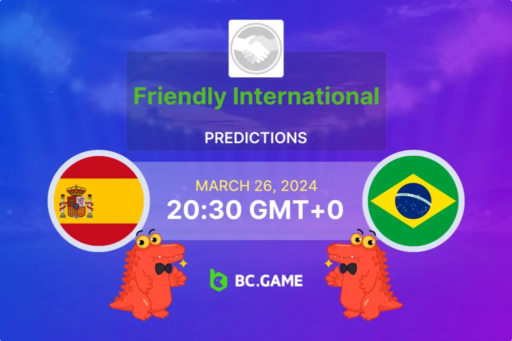 Predicting the Outcome: Spain vs Brazil in a Friendly of Titans.