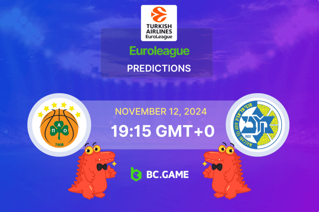 Match prediction for the Panathinaikos vs Maccabi Tel Aviv game at EuroLeague 2024.