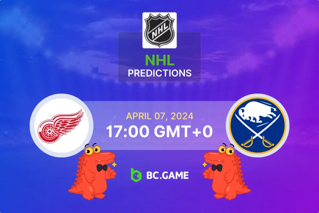 April 7 NHL Clash: Red Wings vs Sabres Odds, Tips, Predictions.