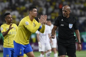 Cristiano Ronaldo’s Controversial Send-Off: Elbow Incident and Referee Confrontation