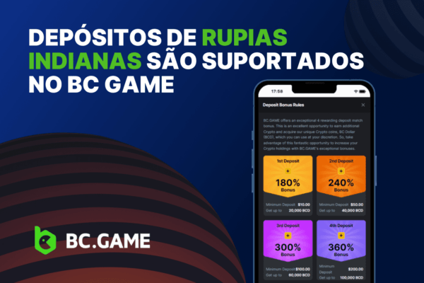 Os Depósitos Directos em Rupias Indianas são Agora Suportados pela BC.GAME