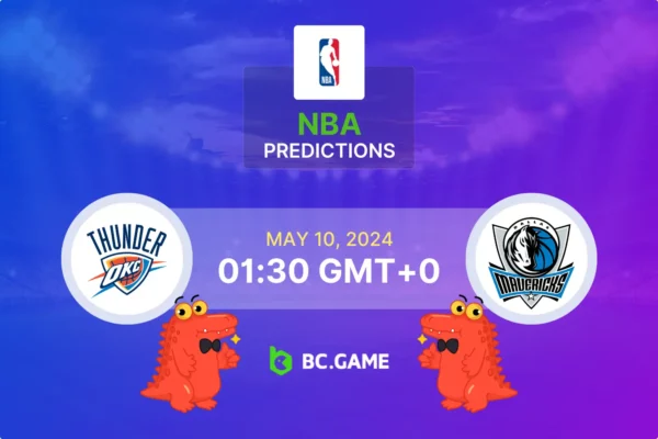 Oklahoma City Thunder – Dallas Mavericks: Predição, probabilidades e dicas de apostas  – Playoffs da NBA 2024
