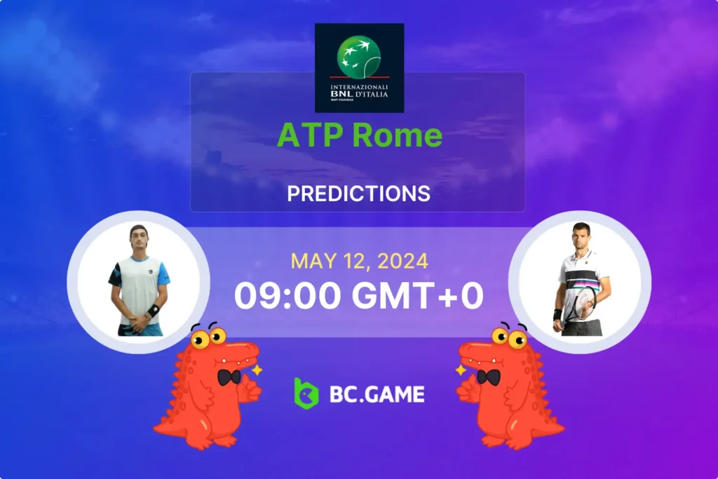 ATP Italian Open 2024: Terence Atmane vs Grigor Dimitrov Match Prediction, Betting Odds, and Tips.