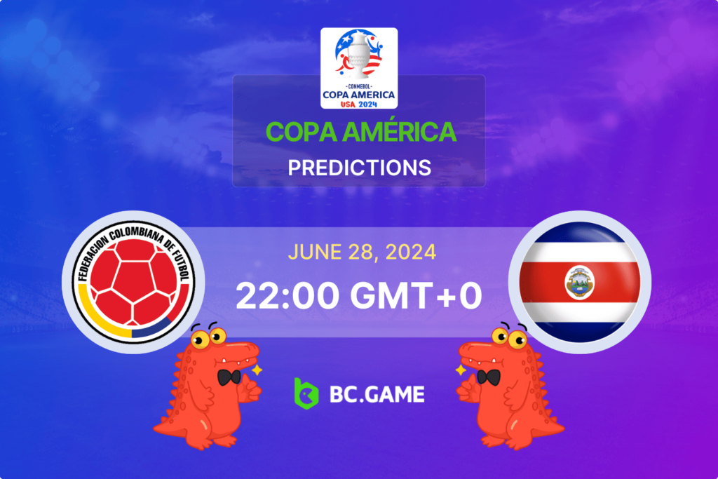 Match prediction for the Colombia vs Costa Rica game at Copa América 2024.
