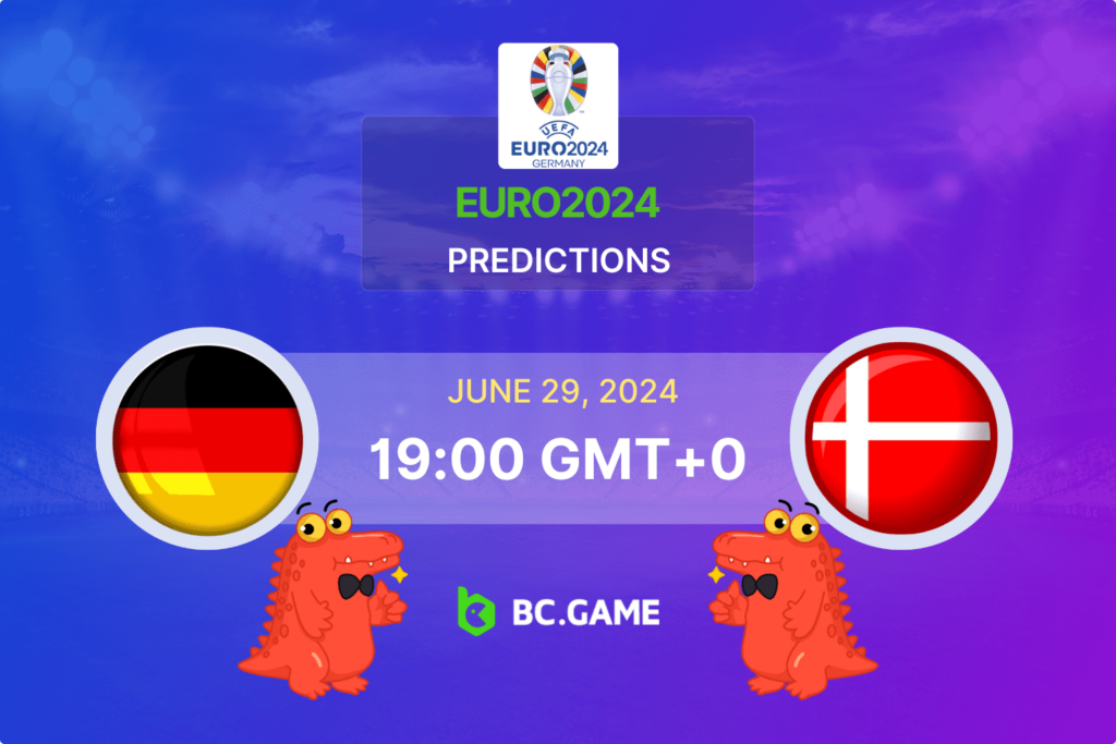 Match prediction for the Germany vs Denmark game at Euro 2024.