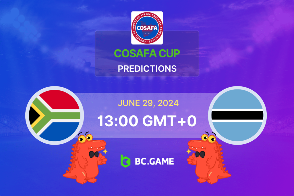 Match prediction for the South Africa vs Botswana game at COSAFA Cup 2024.