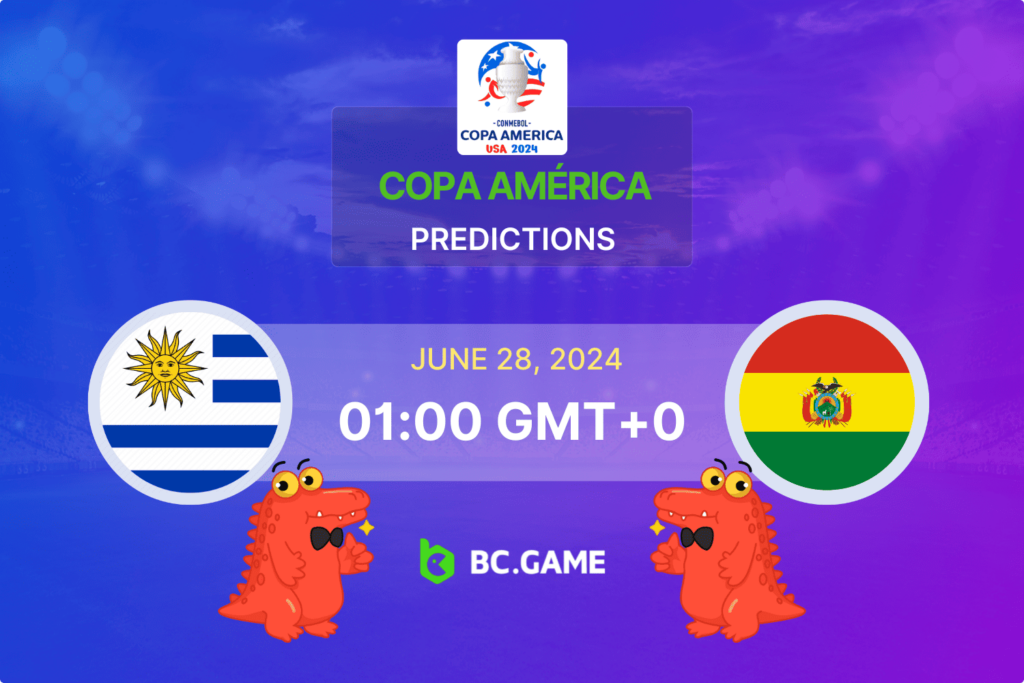 Match prediction for the Uruguay vs Bolivia game at Copa América 2024.