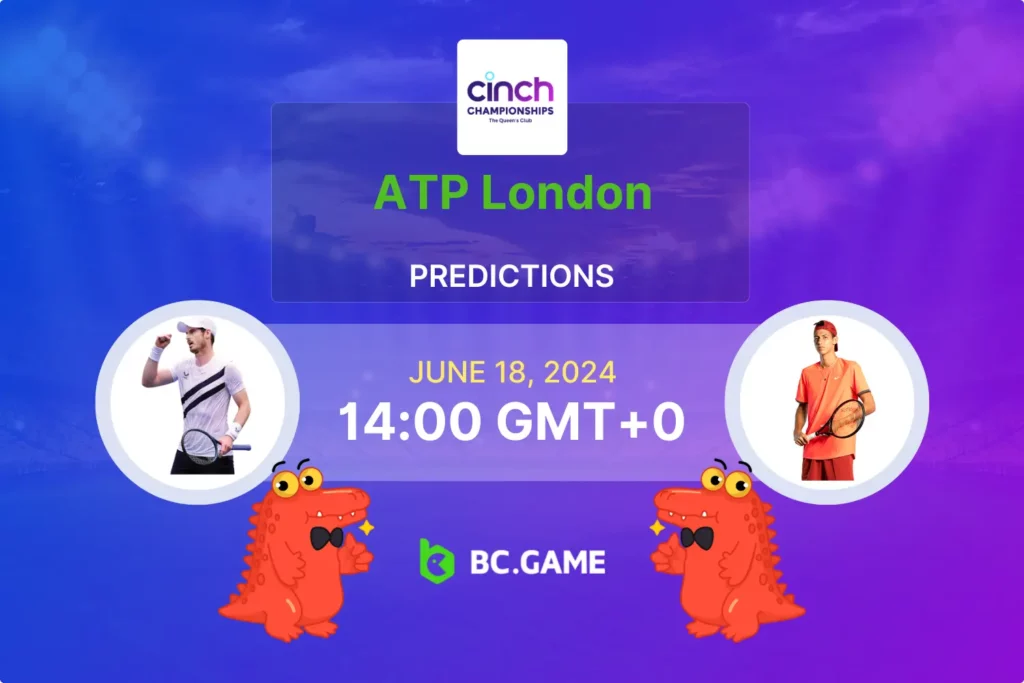 Andy Murray vs Alexei Popyrin Prediction, Odds, Betting Tips - Queen's Club Championships.
