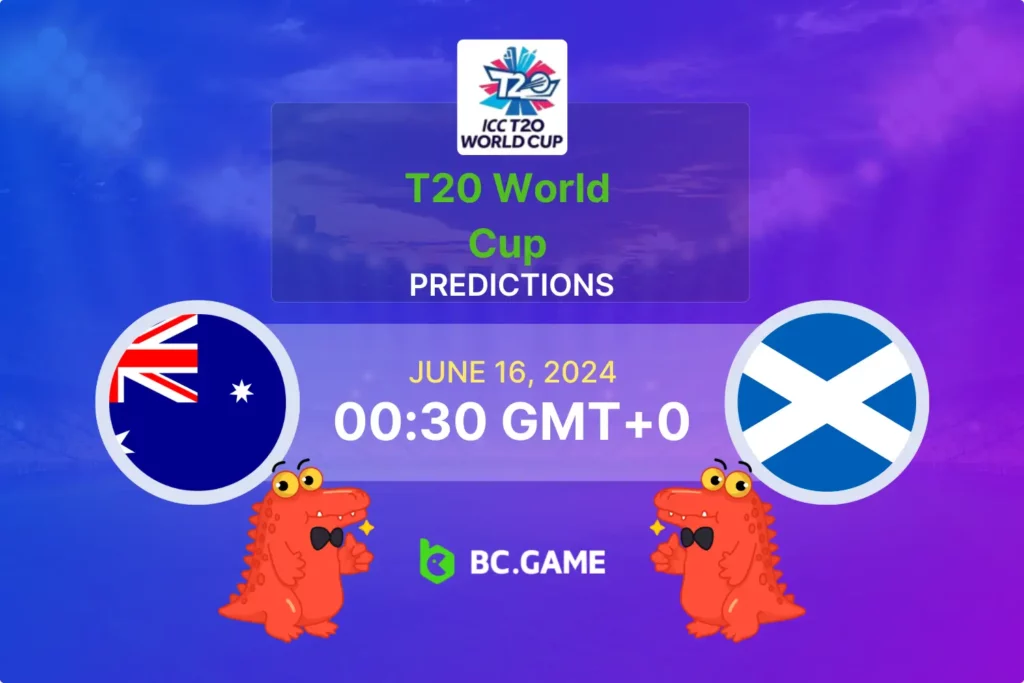 Australia vs Scotland T20 World Cup Betting Tips and Predictions.