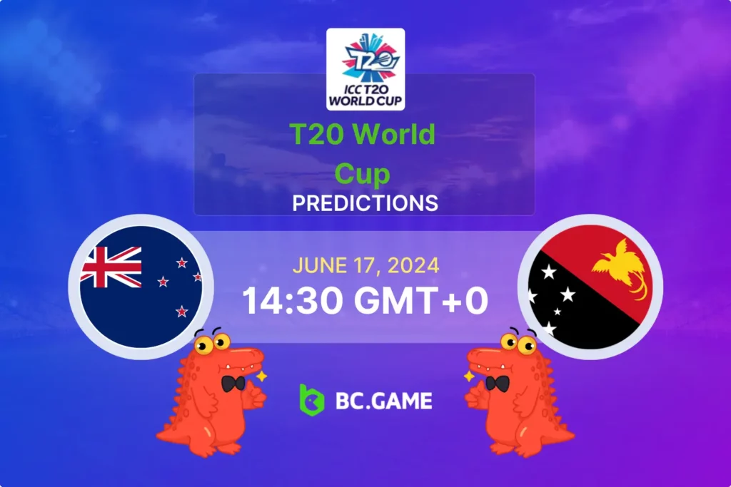 New Zealand vs Papua New Guinea Prediction, Odds, and Betting Tips - ICC T20 World Cup 2024.