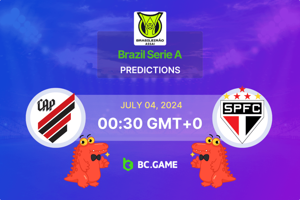 Match prediction for the Athletico Paranaense vs Sao Paulo game at Brazil Serie A 2024.