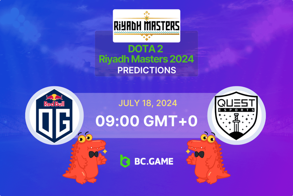 Match prediction for the OG vs PSG Quest game at RIYADH MASTERS 2024.