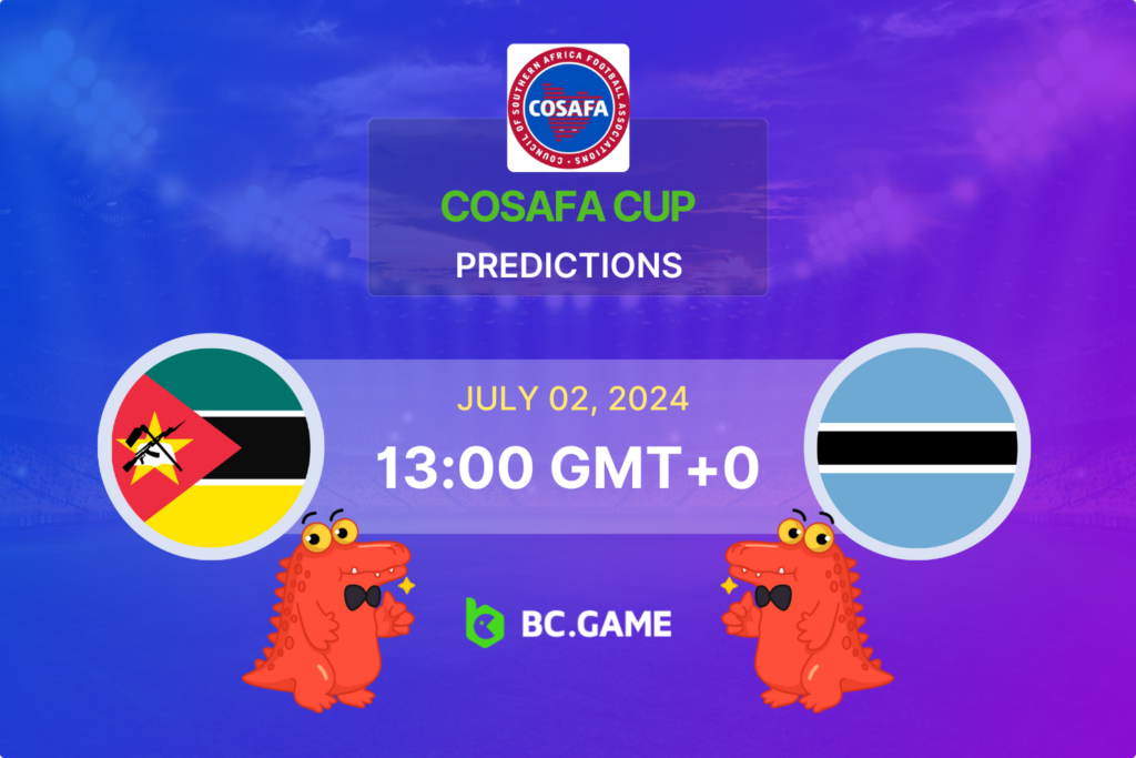 Match prediction for the Mozambique vs Botswana game at COSAFA Cup 2024.