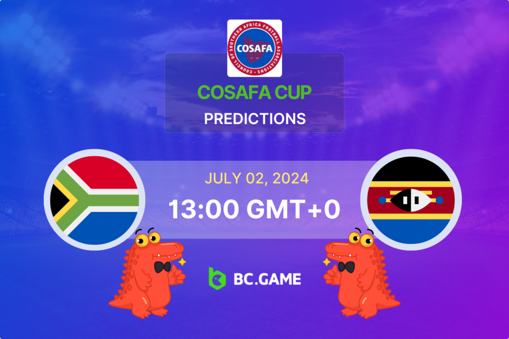 Match prediction for the South Africa vs Eswatini game at COSAFA Cup 2024.