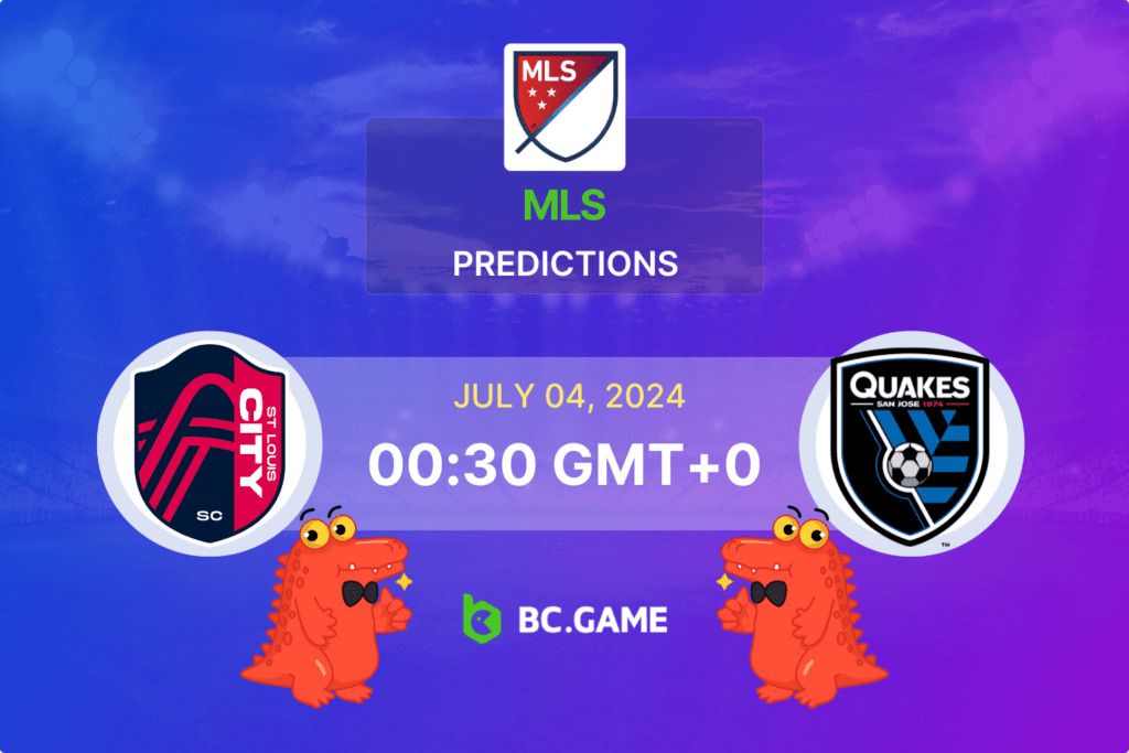 Match prediction for the St. Louis City vs San Jose Earthquakes game at MLS 2024.