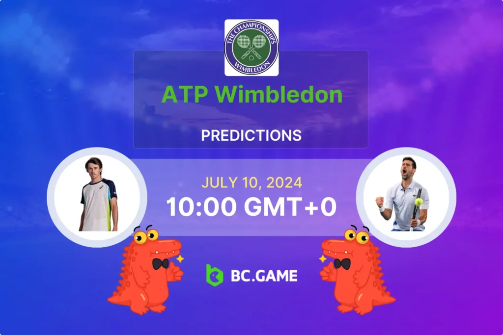 Wimbledon Quarterfinal Preview: De Minaur vs Djokovic Predictions.