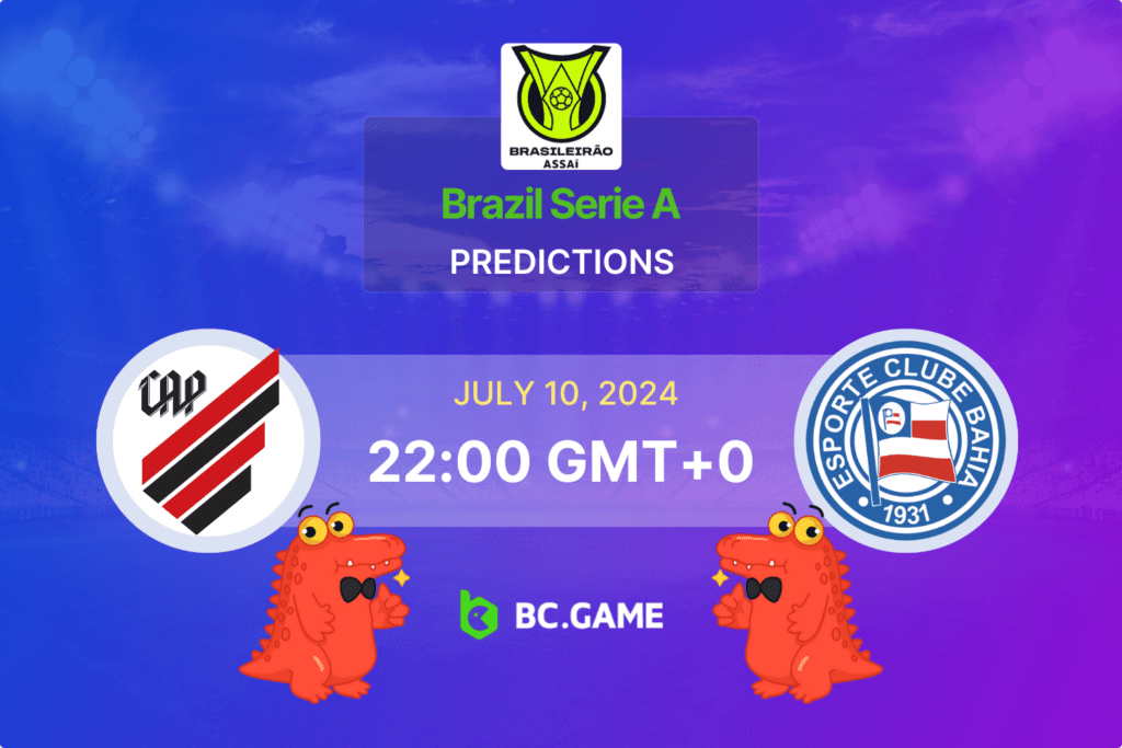 Match prediction for the Athletico-PR vs Bahia game at Brazil Serie A 2024.