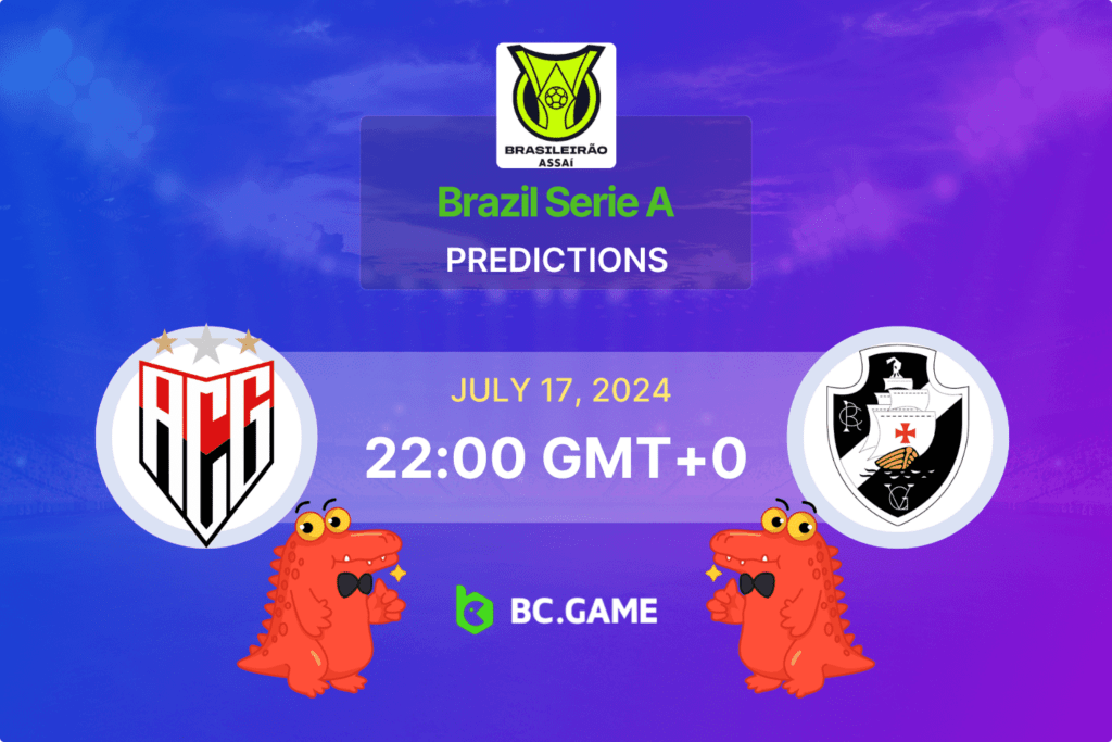 Match prediction for the Atletico Goianiense vs Vasco da Gama game at Serie A 2024.