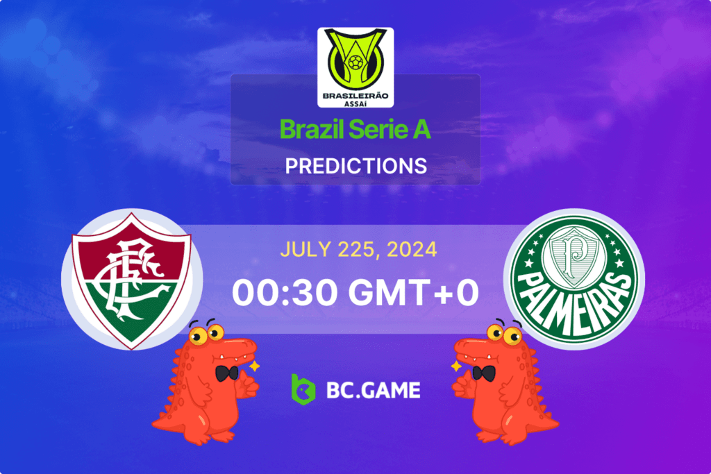 Match prediction for the Fluminense vs Palmeiras game at Brasileiro Serie A 2024.