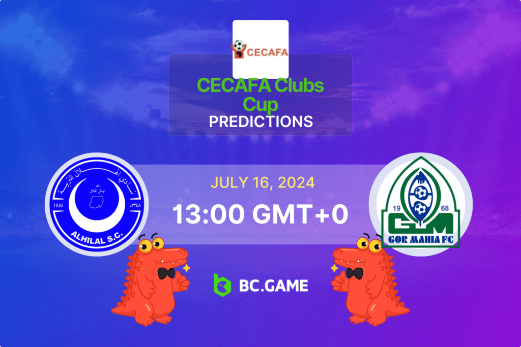 Match prediction for the Al-Hilal Omdurman vs Gor Mahia game at CECAFA Clubs Cup 2024.  