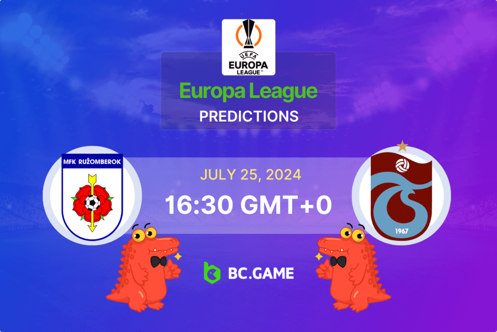 Match prediction for the Ruzomberok vs Trabzonspor game at Europa League 2024.