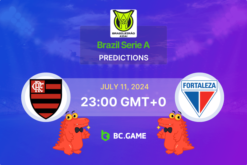 Match prediction for the Flamengo RJ vs Fortaleza game at Brazil Serie A 2024.