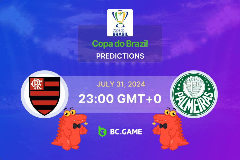 Match prediction for the Flamengo vs Palmeiras game at Copa do Brasil 2024.