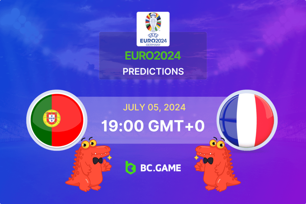 Match prediction for the Portugal vs France game at UEFA European Championship 2024.