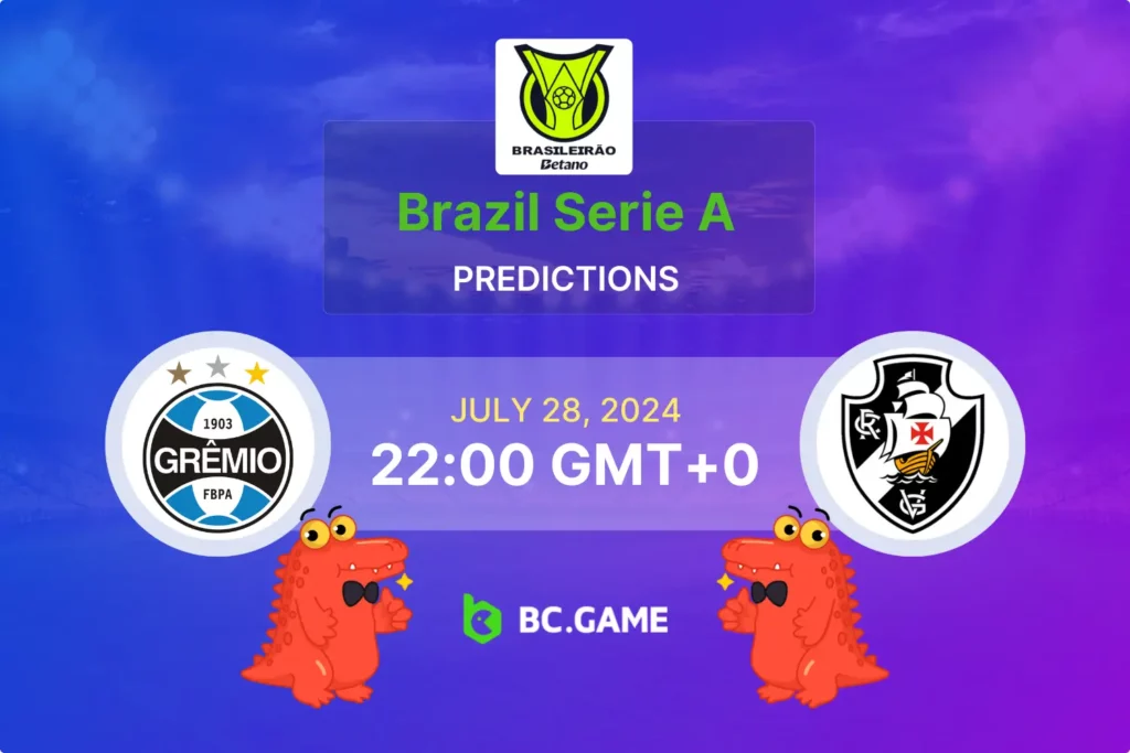 Grêmio vs Vasco da Gama: Expert Match Prediction and Odds.