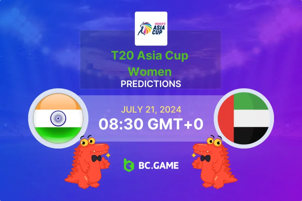 Women's Asia Cup 2024: India W vs UAE W Prediction and Betting Guide.