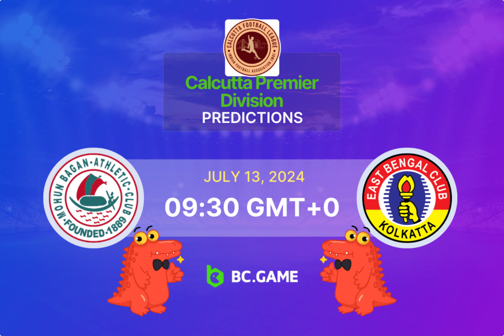 Match prediction for the Mohun Bagan vs East Bengal game at Calcutta Premier Division 2024.