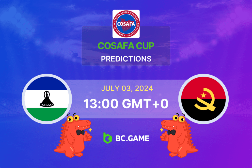 Match prediction for the Lesotho vs Angola game at COSAFA Cup 2024.