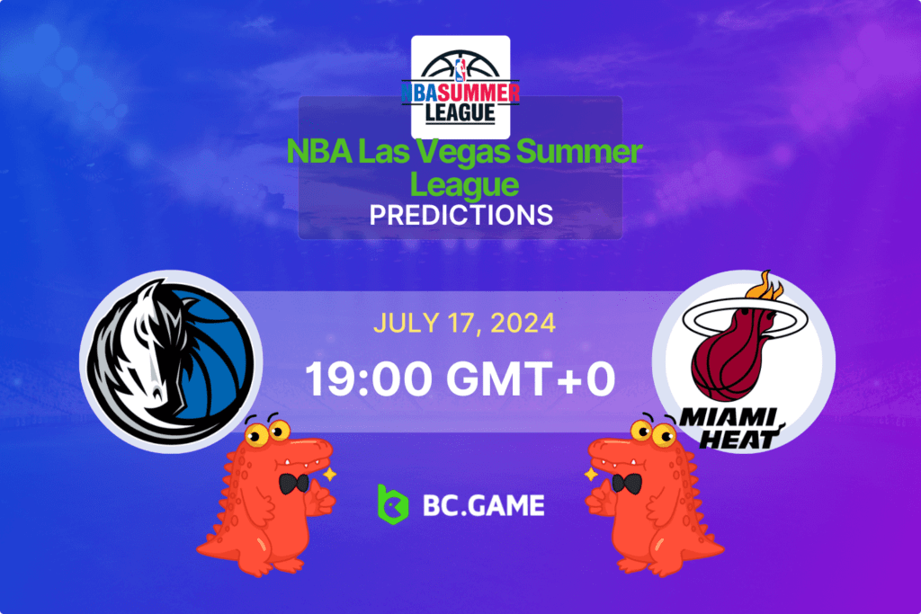 Match prediction for the Dallas Mavericks vs Miami Heat game at NBA Las Vegas Summer League 2024.