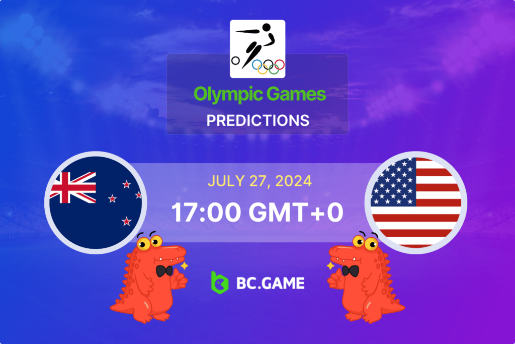 Match prediction for the New Zealand vs USA game at Olympic Games 2024