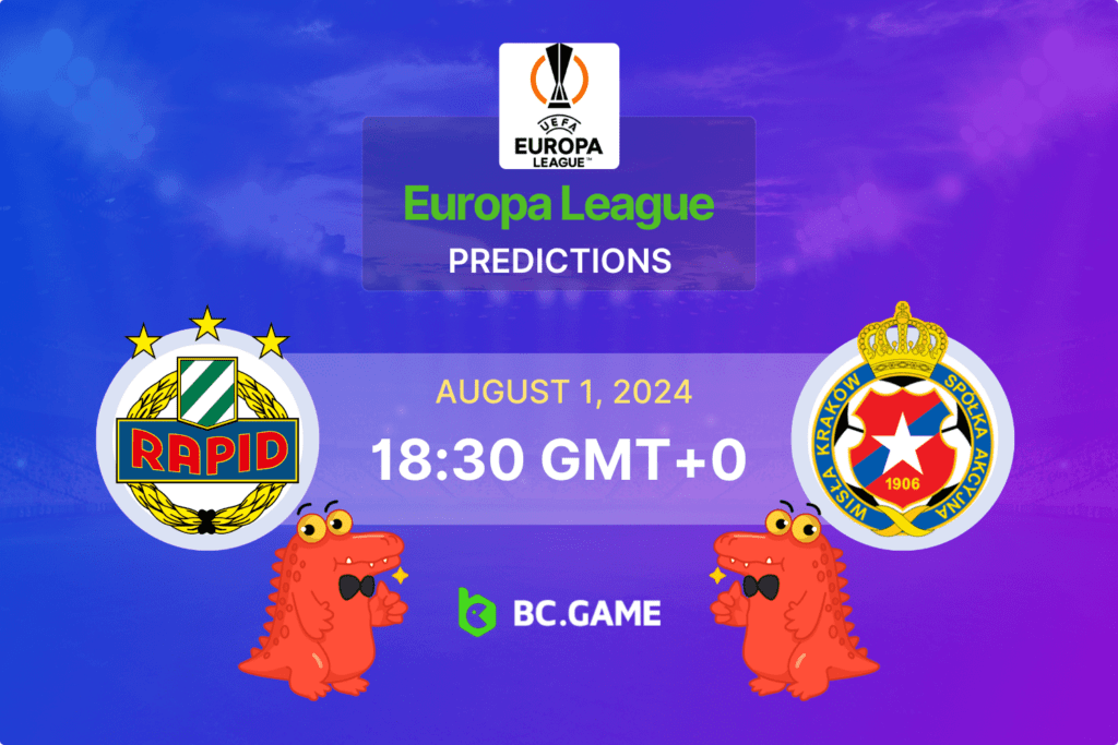 Match prediction for the SK Rapid vs Wisla Krakow game at Europa League 2024.