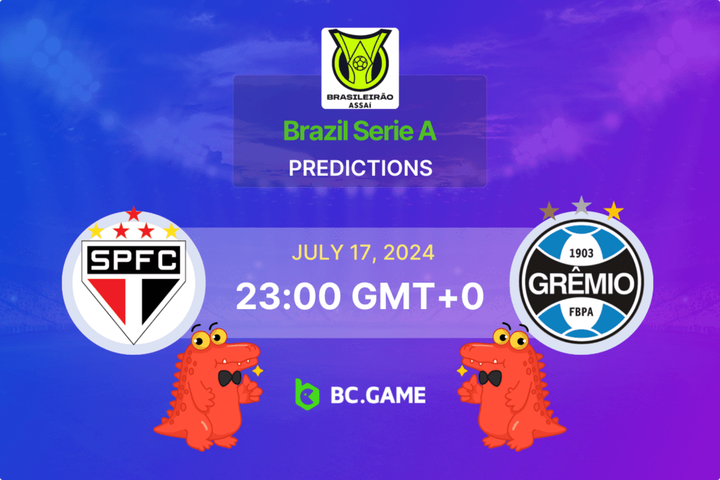 Match prediction for the Sao Paulo vs Gremio game at Brazil Serie A 2024.