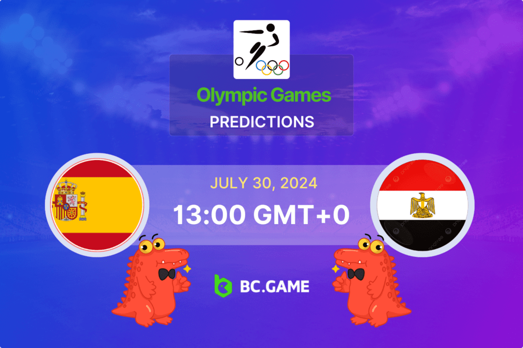 Match prediction for the Spain vs Egypt game at Olympic Games 2024.